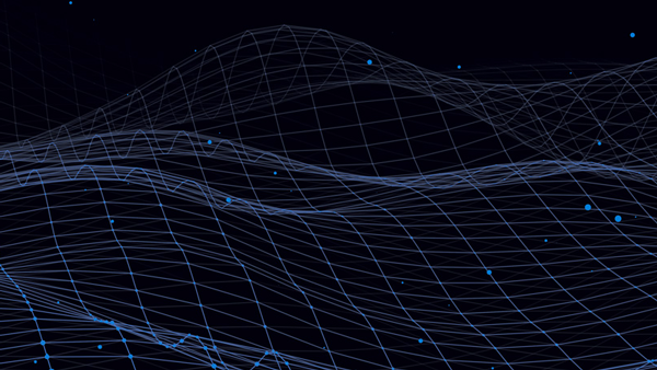 Visualization of technology wave particles.